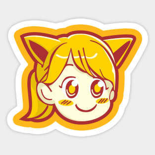 kawaii cat girl Sticker